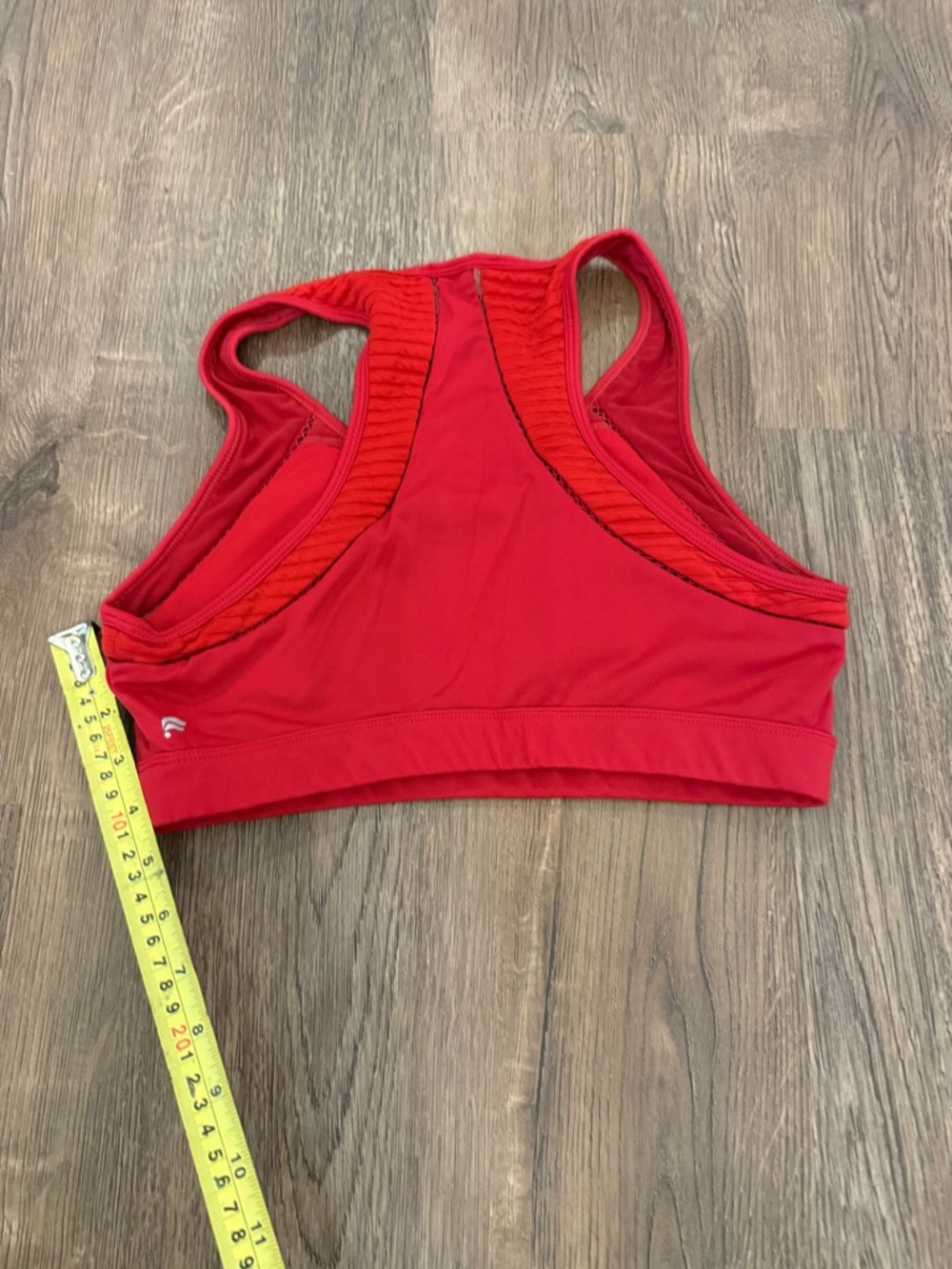 Red Racerback Fabletics Sports Bra - Medium - Picture 2 of 3